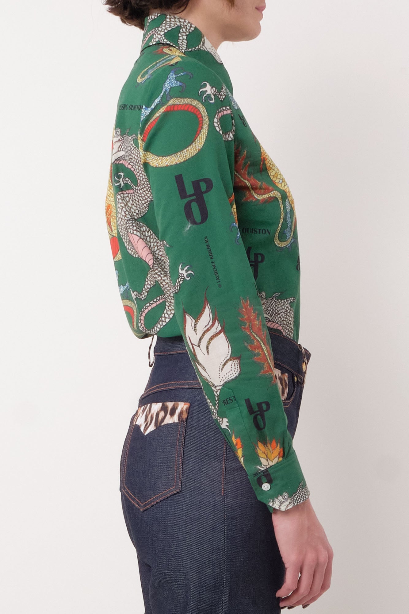 La Prestic Ouiston Joana Dragon LPO Vert Shirt-La Prestic Ouiston-Thistle Hill