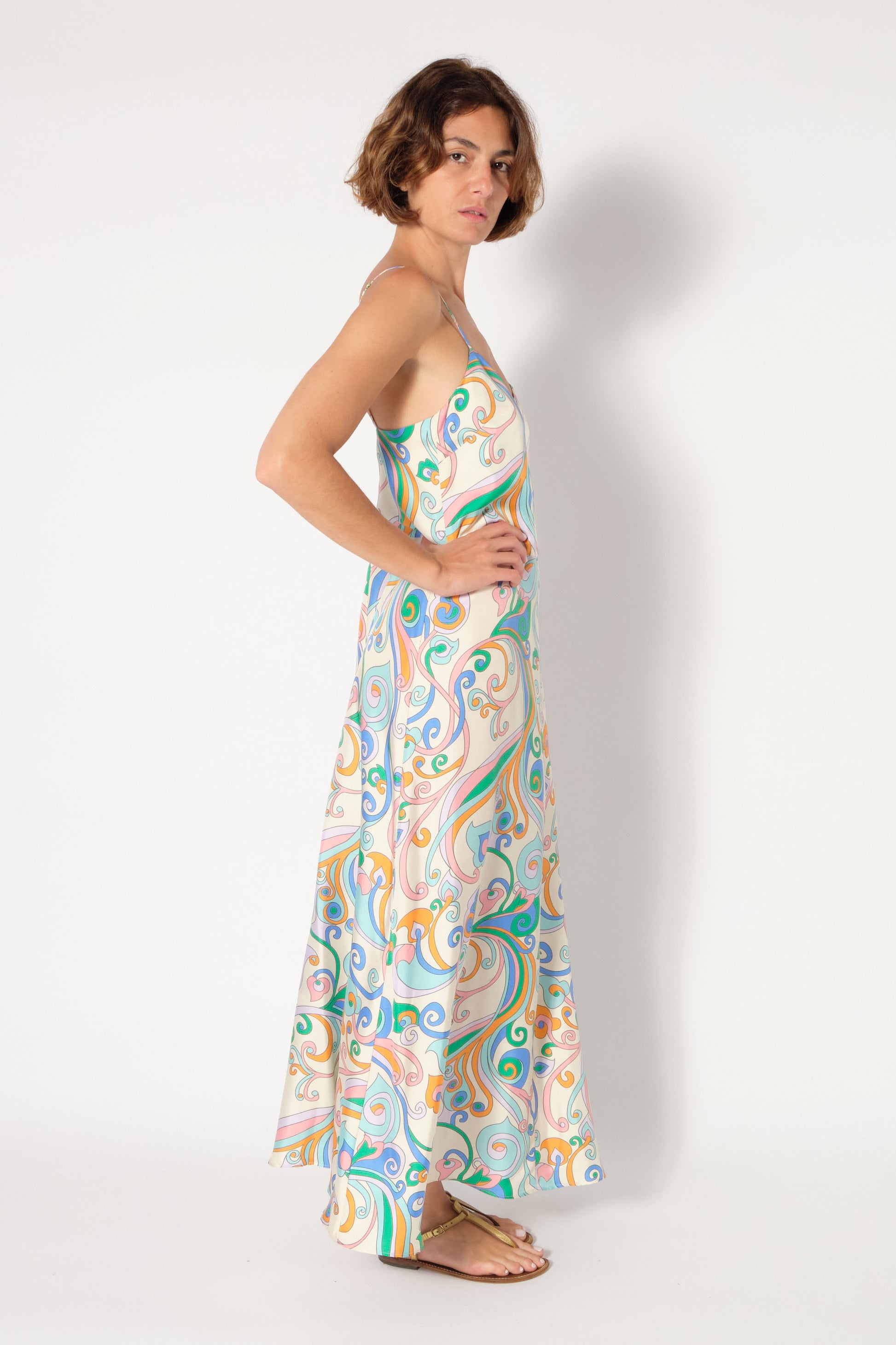 La Prestic Ouiston Petula Arabesque Lilas Arabli Dress-La Prestic Ouiston-Thistle Hill