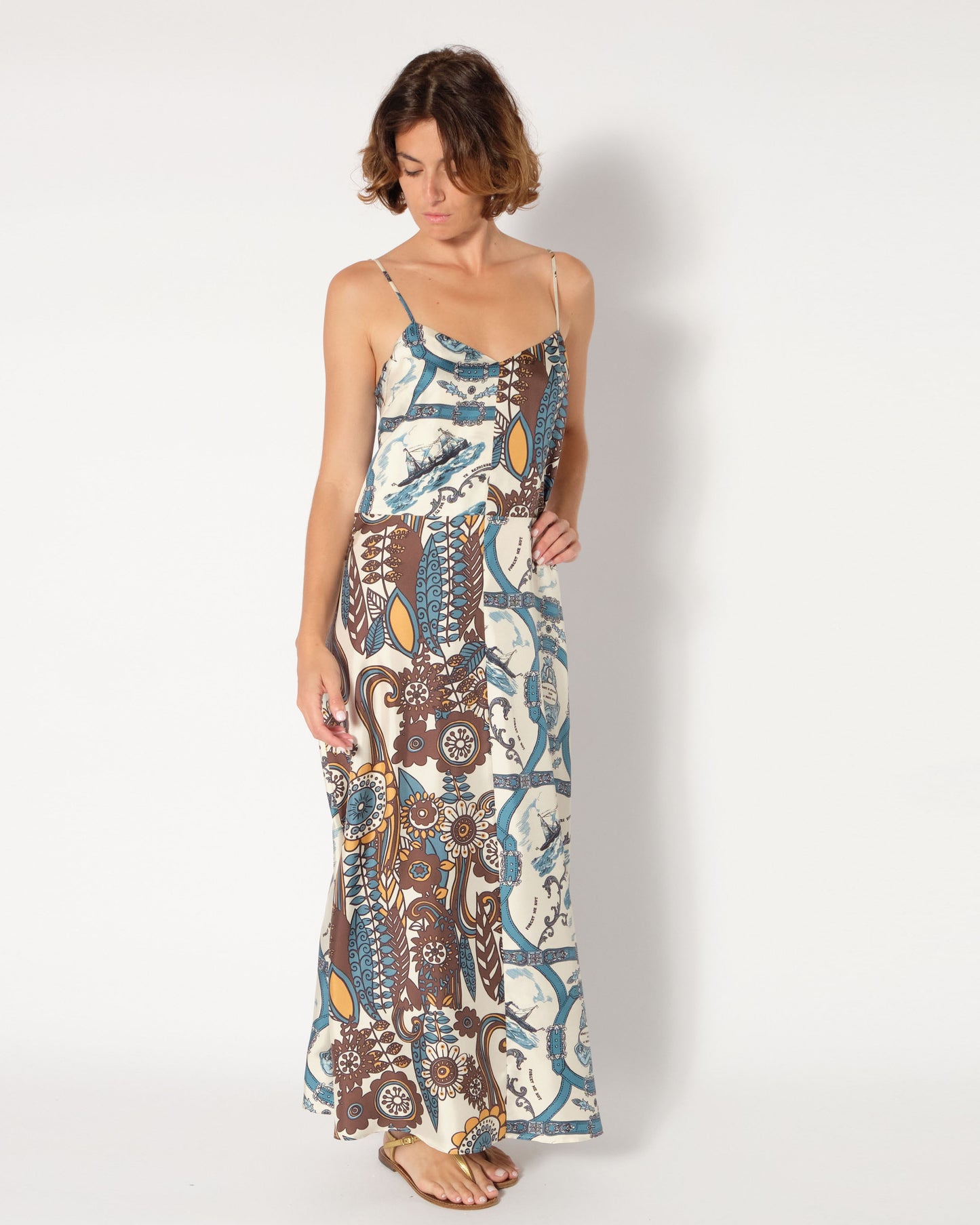 La Prestique Petula Mix Attachement Jean Dress-La Prestique-Thistle Hill