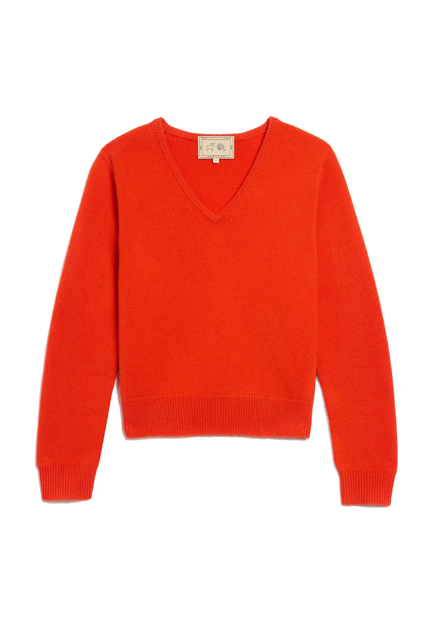 Demylee Lia Cashmere Sweater Red Orange-Demylee-Thistle Hill