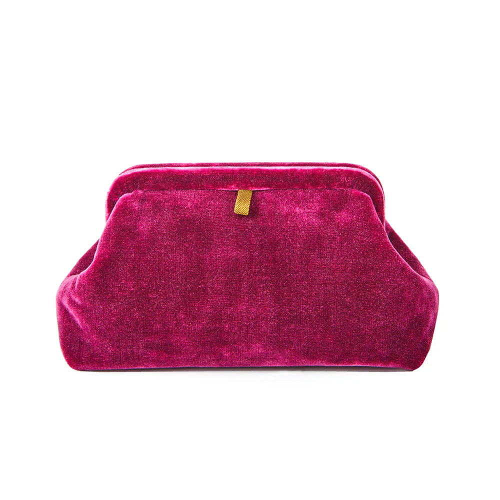 Marian Paquette Liette Velvet Clutch Magenta-Marian Paquette-Thistle Hill