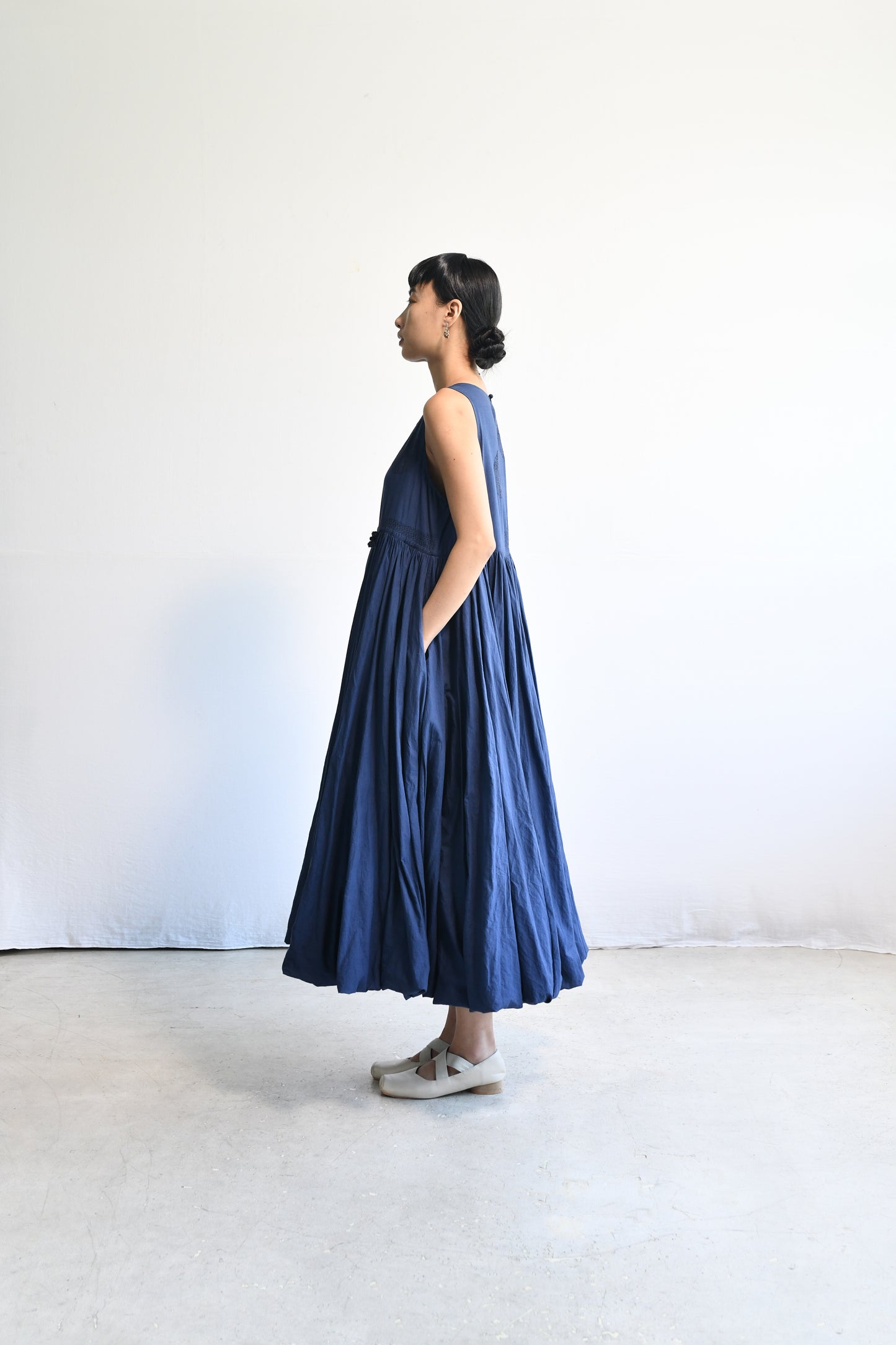 Maku Sole Handwoven Dress Navy-Maku-Thistle Hill