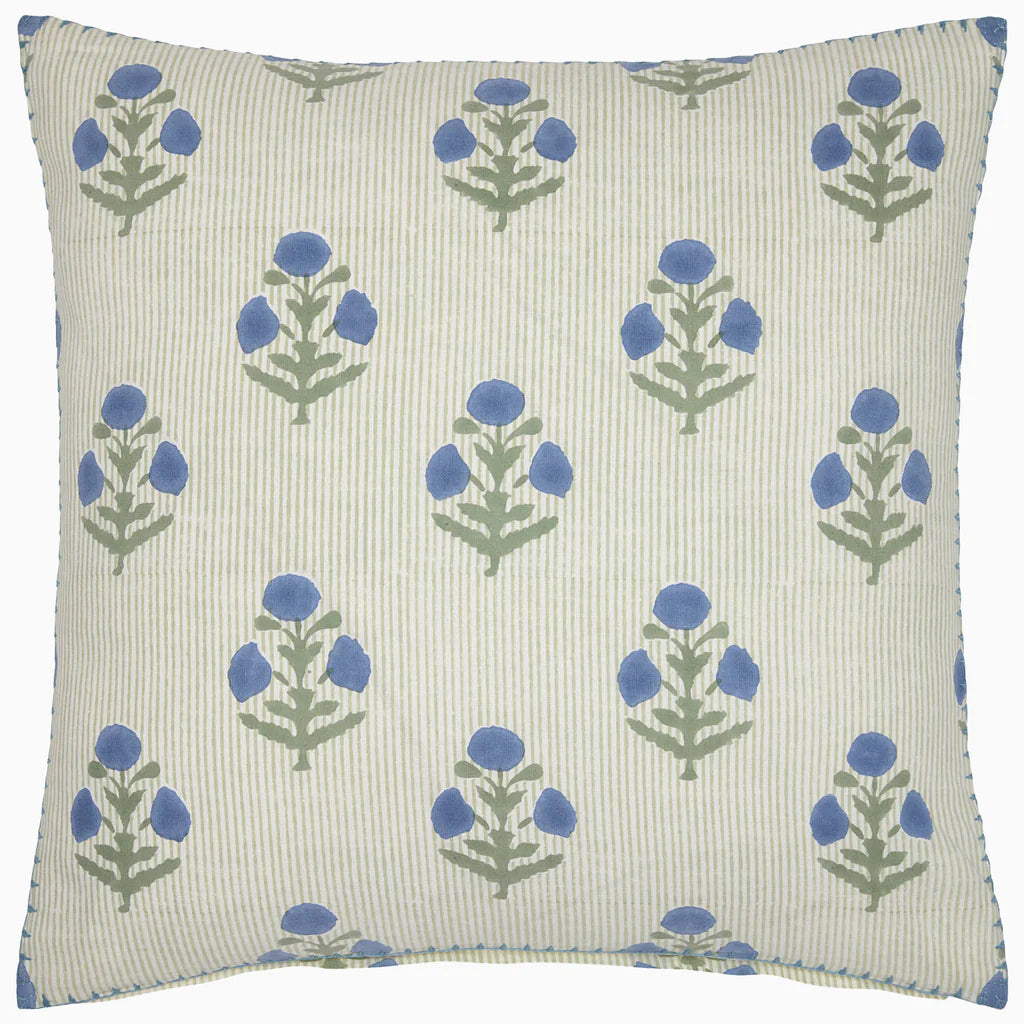 John Robshaw Lucy Azure Decorative Pillow-John Robshaw-Thistle Hill