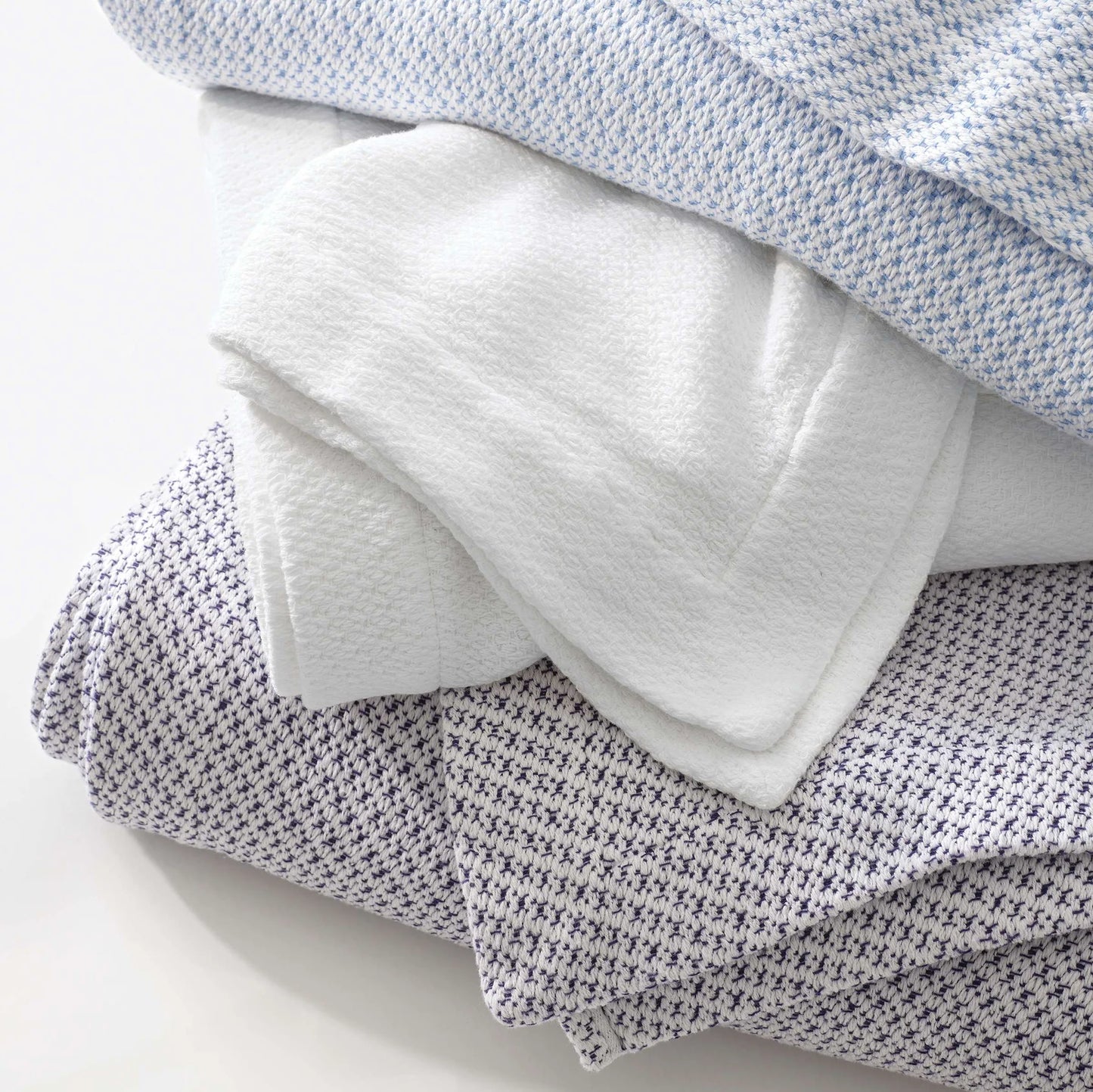 Pine Cone Hill Quinn White Cotton Blanket-Pine Cone Hill-Thistle Hill