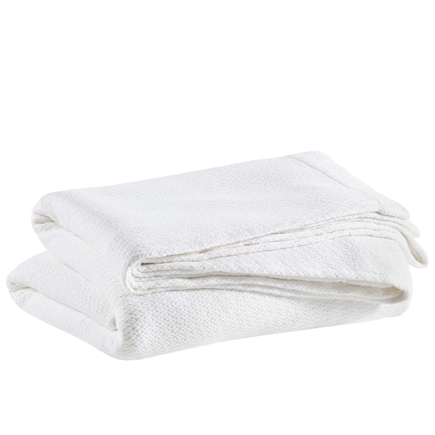 Pine Cone Hill Quinn White Cotton Blanket-Pine Cone Hill-Thistle Hill