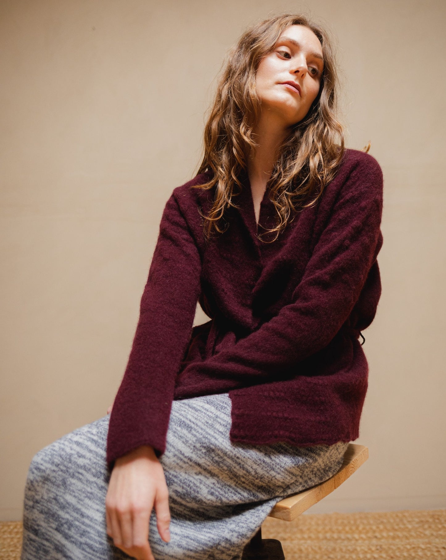 Ros Duke Polka Cardigan Damson-Ros Duke-Thistle Hill