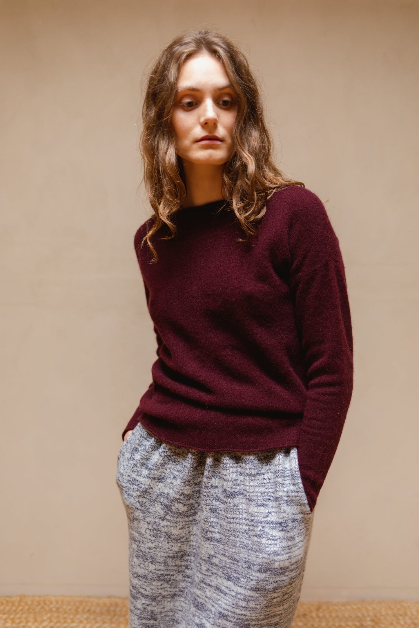 Ros Duke Pebble Sweater Damson-Ros Duke-Thistle Hill