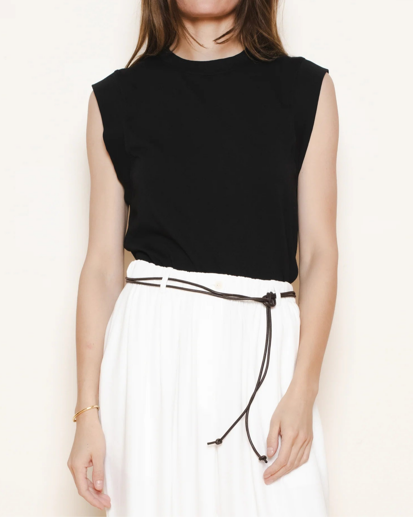 Raquel Allegra Hauser Muscle Tee Black-Raquel Allegra-Thistle Hill