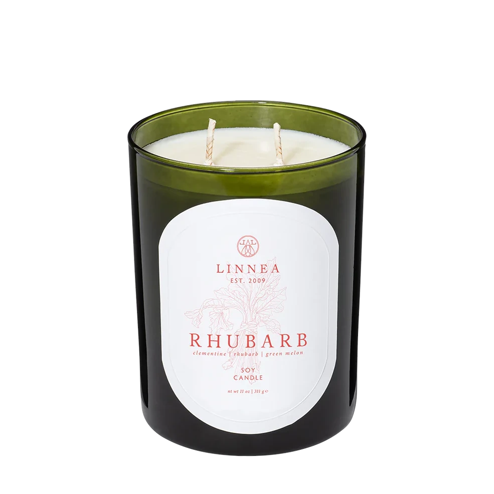 Linnea's Lights Double Wick Candle Rhubarb-Linnea's Lights-Thistle Hill