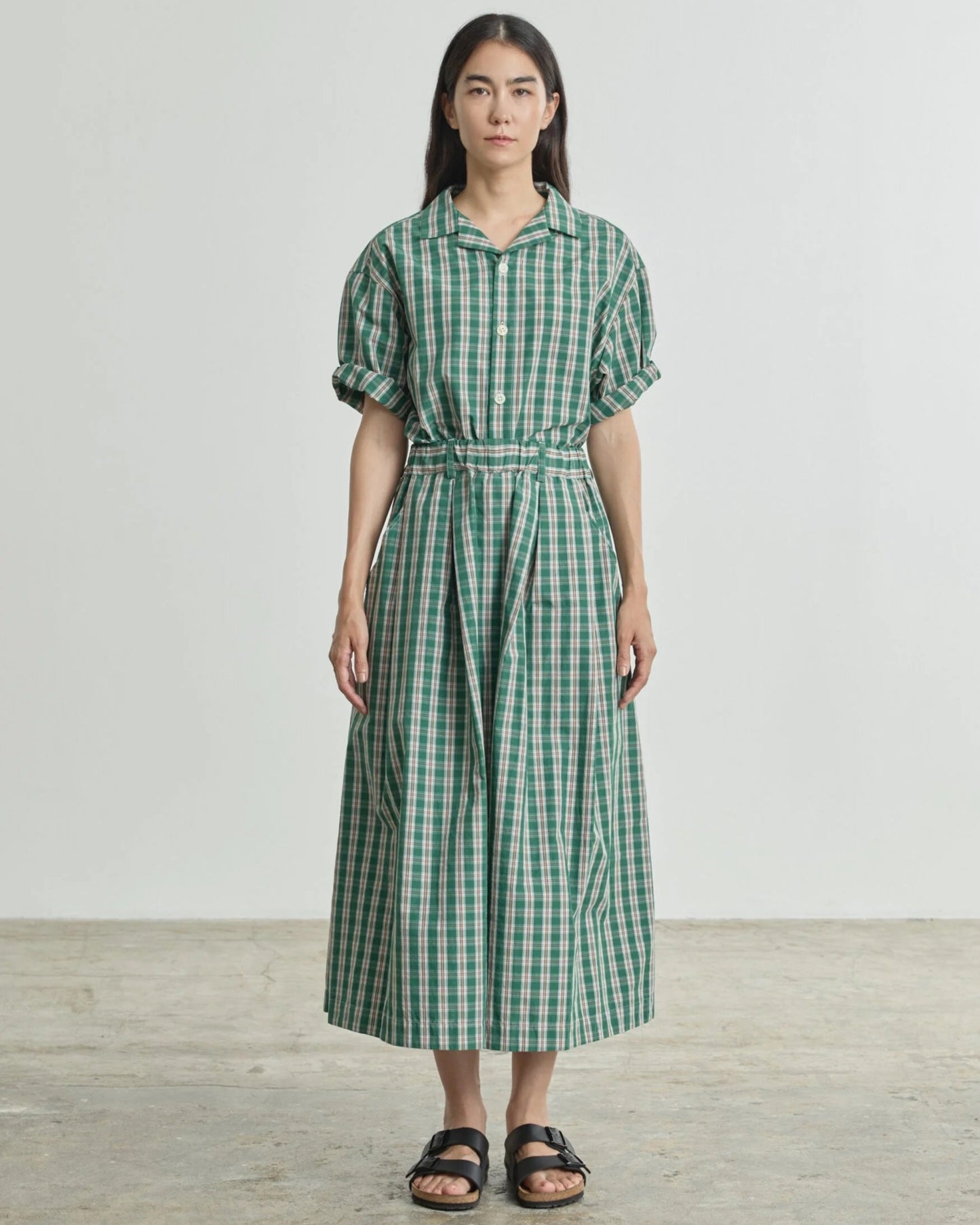 Nicholson & Nicholson Lola Woven Skirt Green Check-Nicholson & Nicholson-Thistle Hill