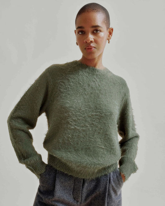 Sayaka Davis Shaggy Pullover Moss Green-Sayaka Davis-Thistle Hill