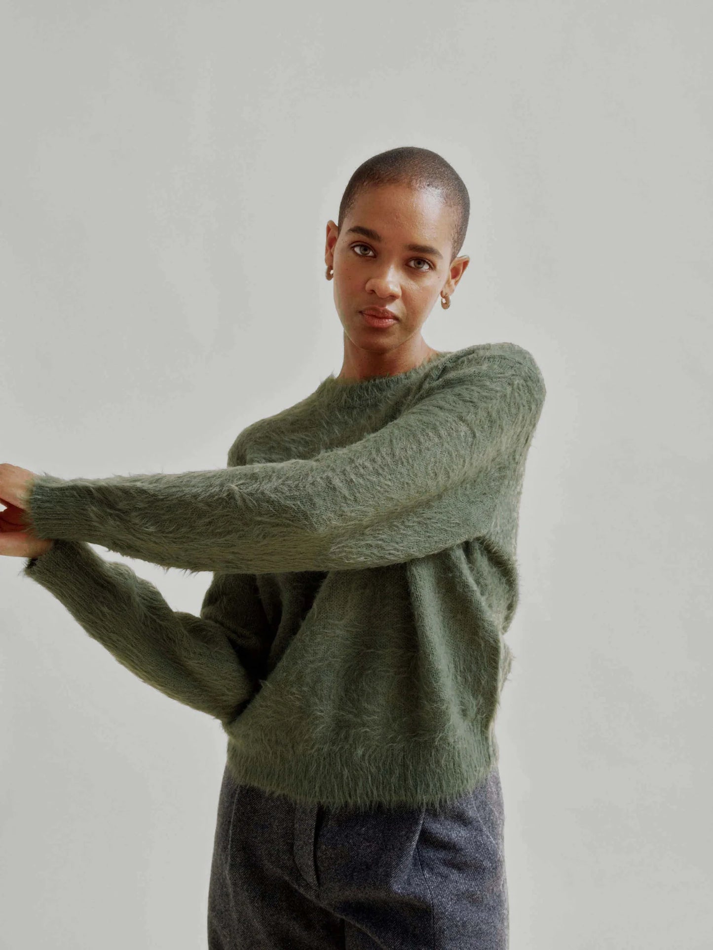 Sayaka Davis Shaggy Pullover Moss Green-Sayaka Davis-Thistle Hill