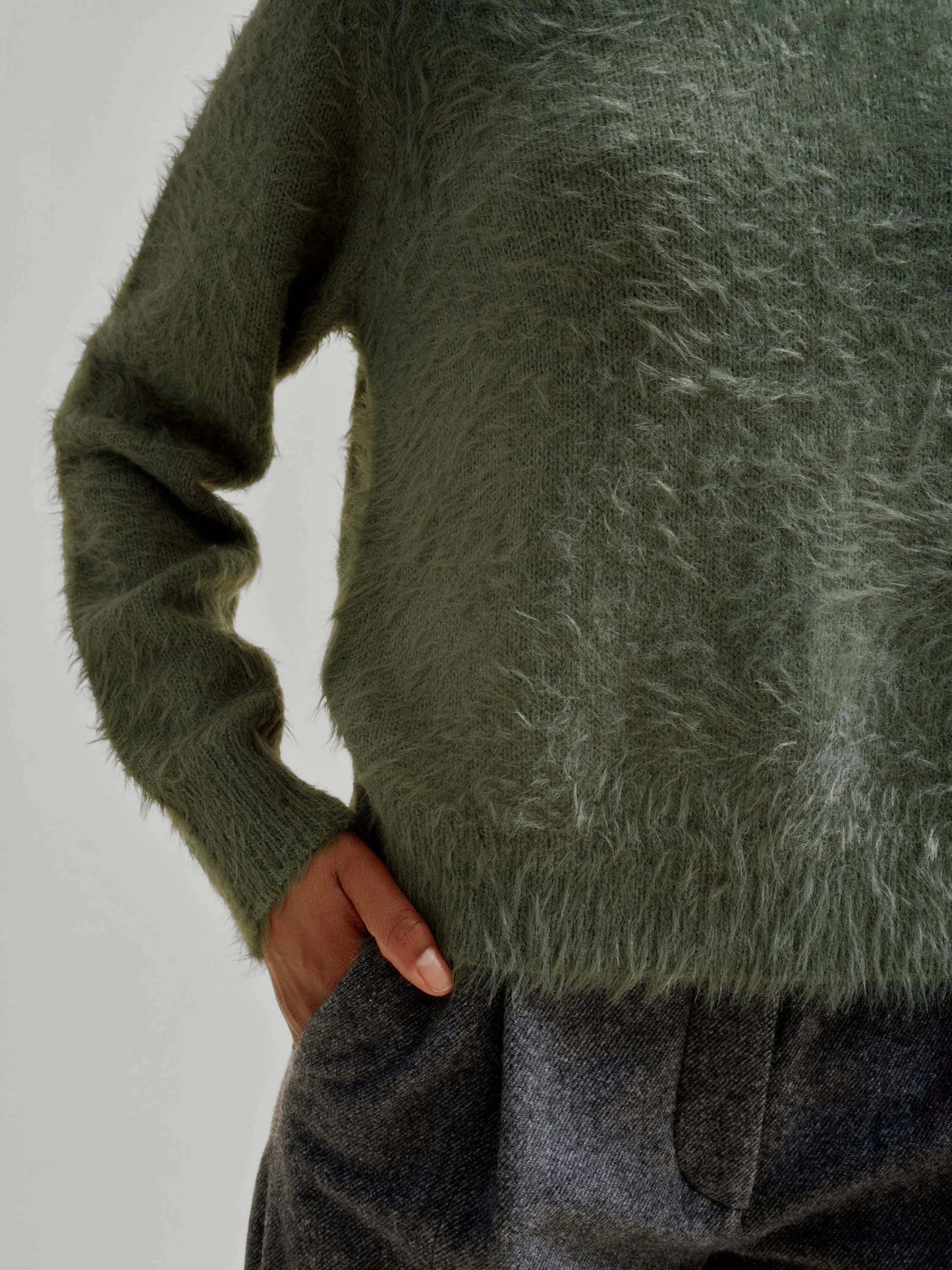 Sayaka Davis Shaggy Pullover Moss Green-Sayaka Davis-Thistle Hill
