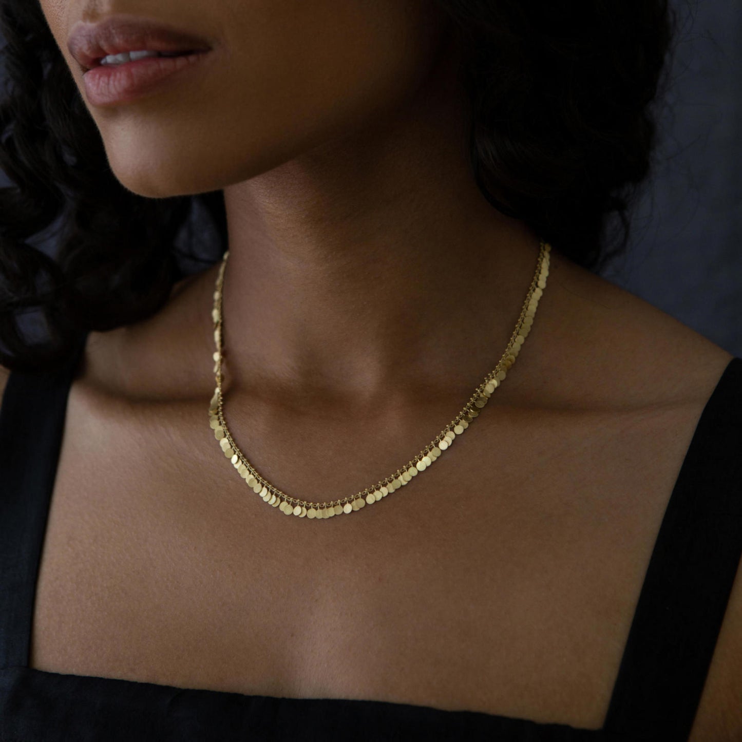 Sia Taylor 18K Fully Dotted Necklace-Sia Taylor-Thistle Hill