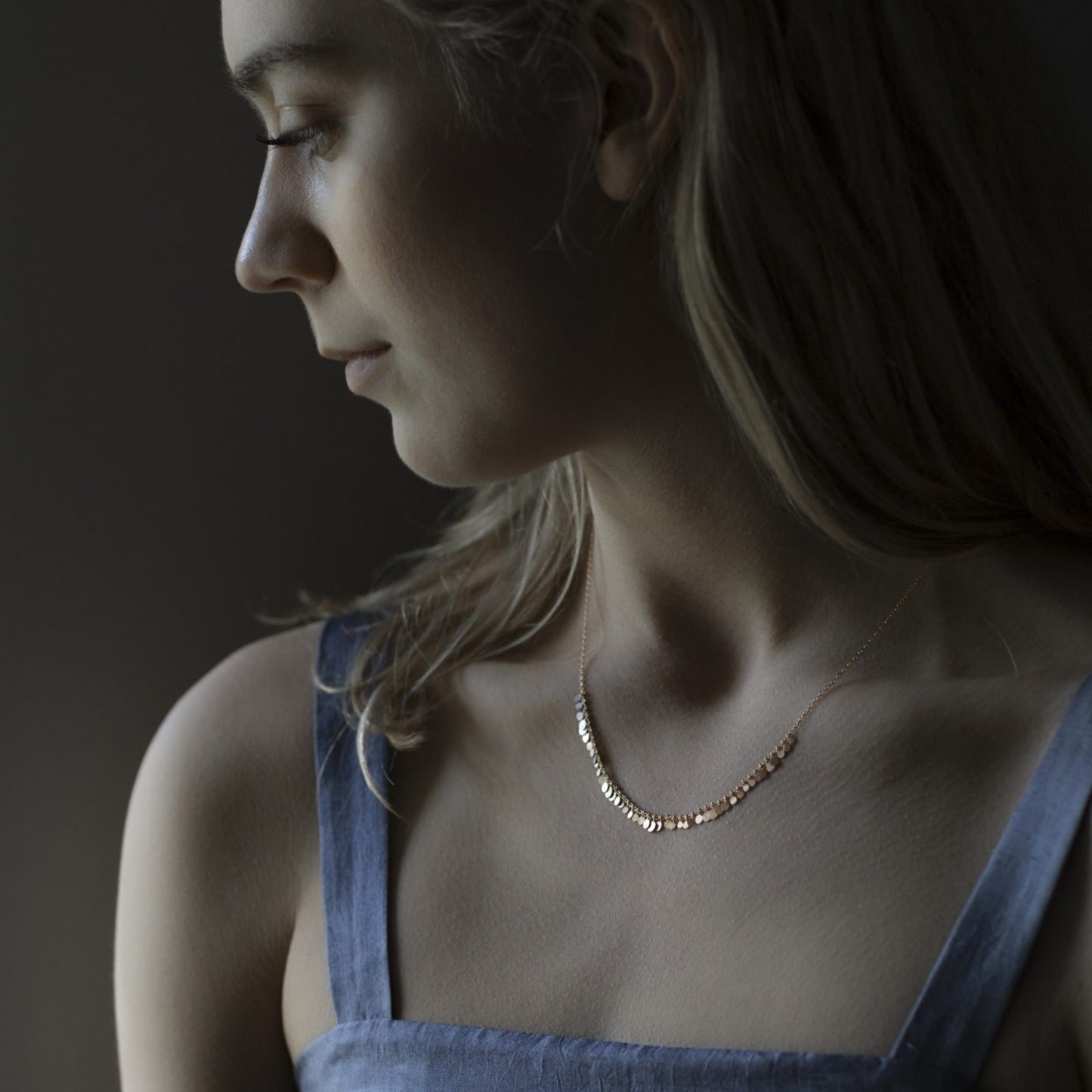 Sia Taylor 18K Rainbow Graduating Dots Necklace-Sia Taylor-Thistle Hill