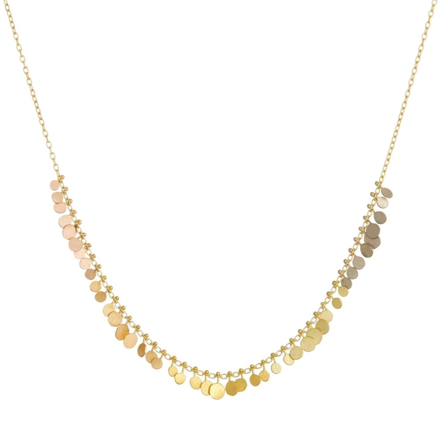 Sia Taylor 18K Rainbow Graduating Dots Necklace-Sia Taylor-Thistle Hill