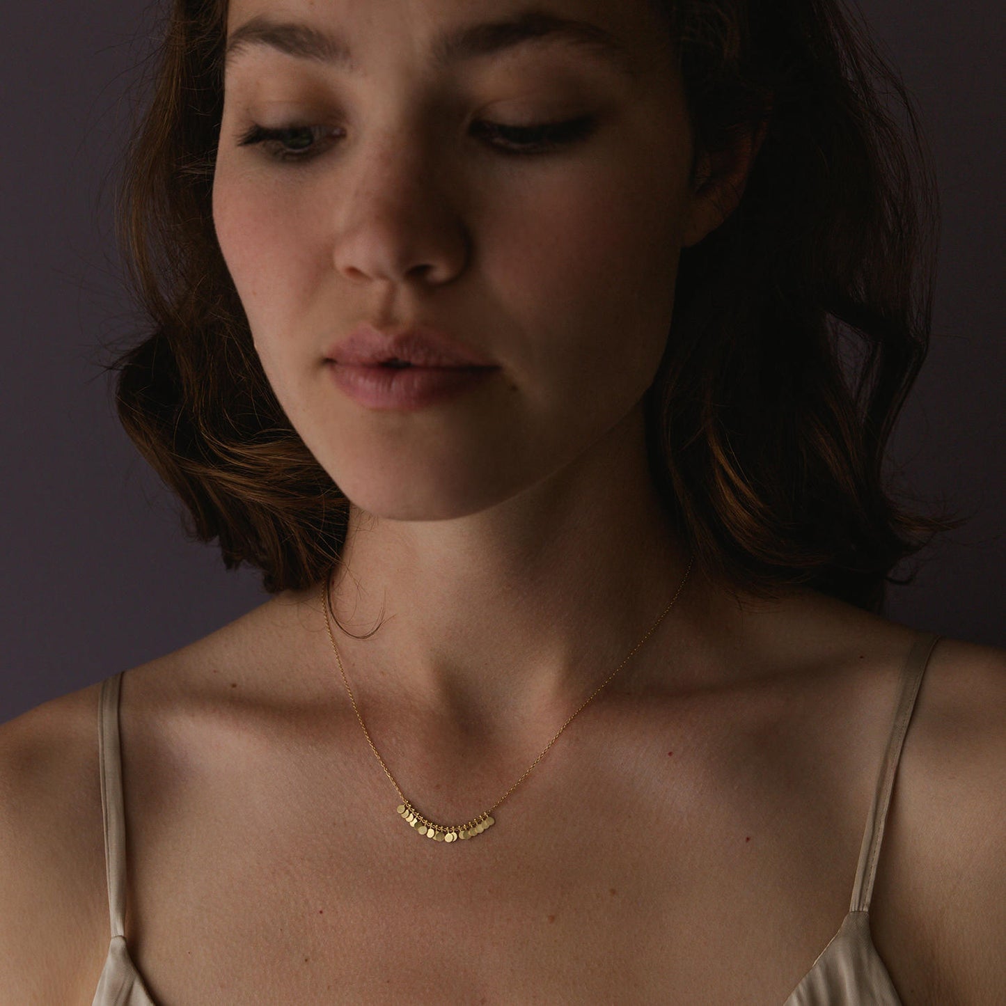 Sia Taylor 18K Mini Dots Arc Necklace-Sia Taylor-Thistle Hill