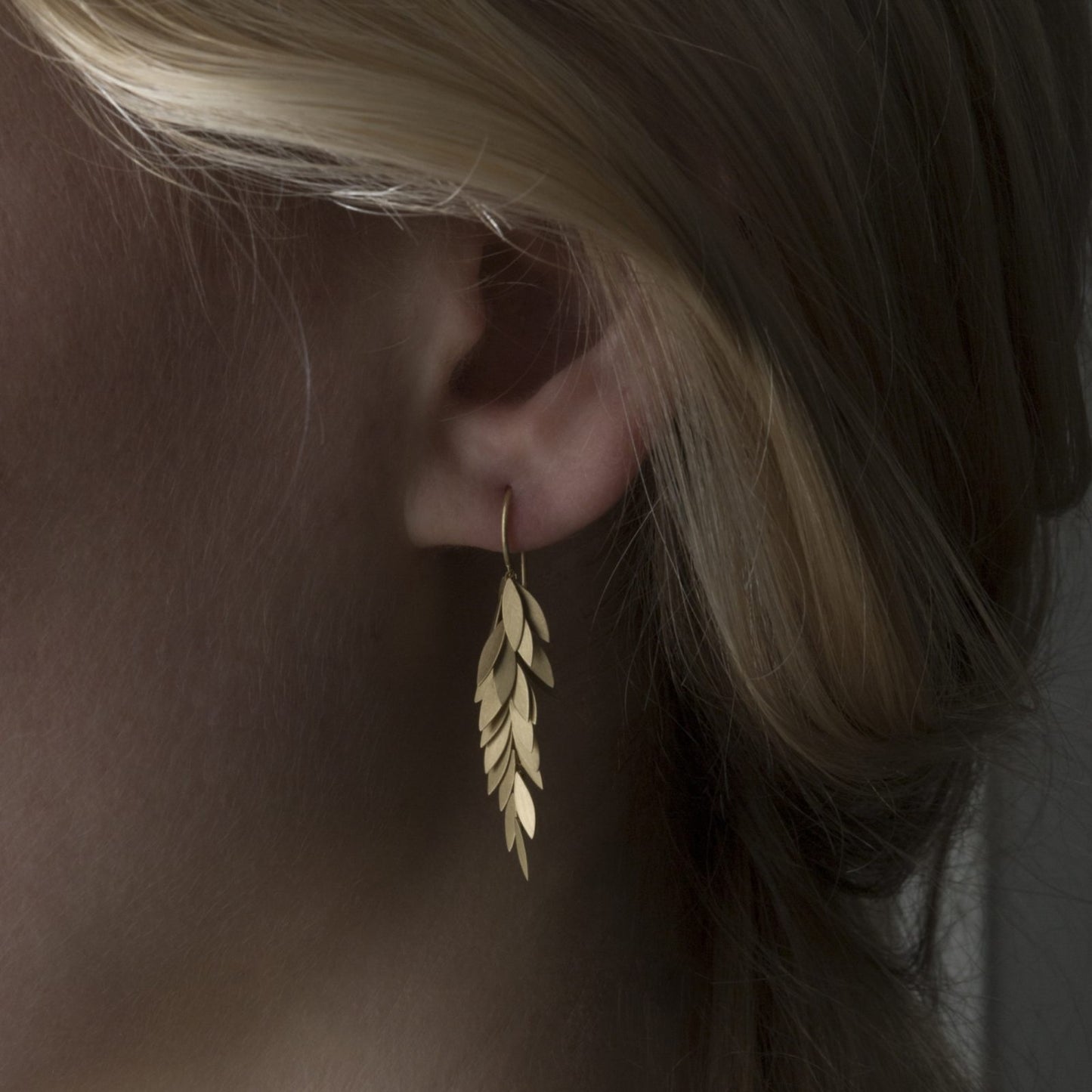Sia Taylor 18K Golden Leaf Earrings-Sia Taylor-Thistle Hill