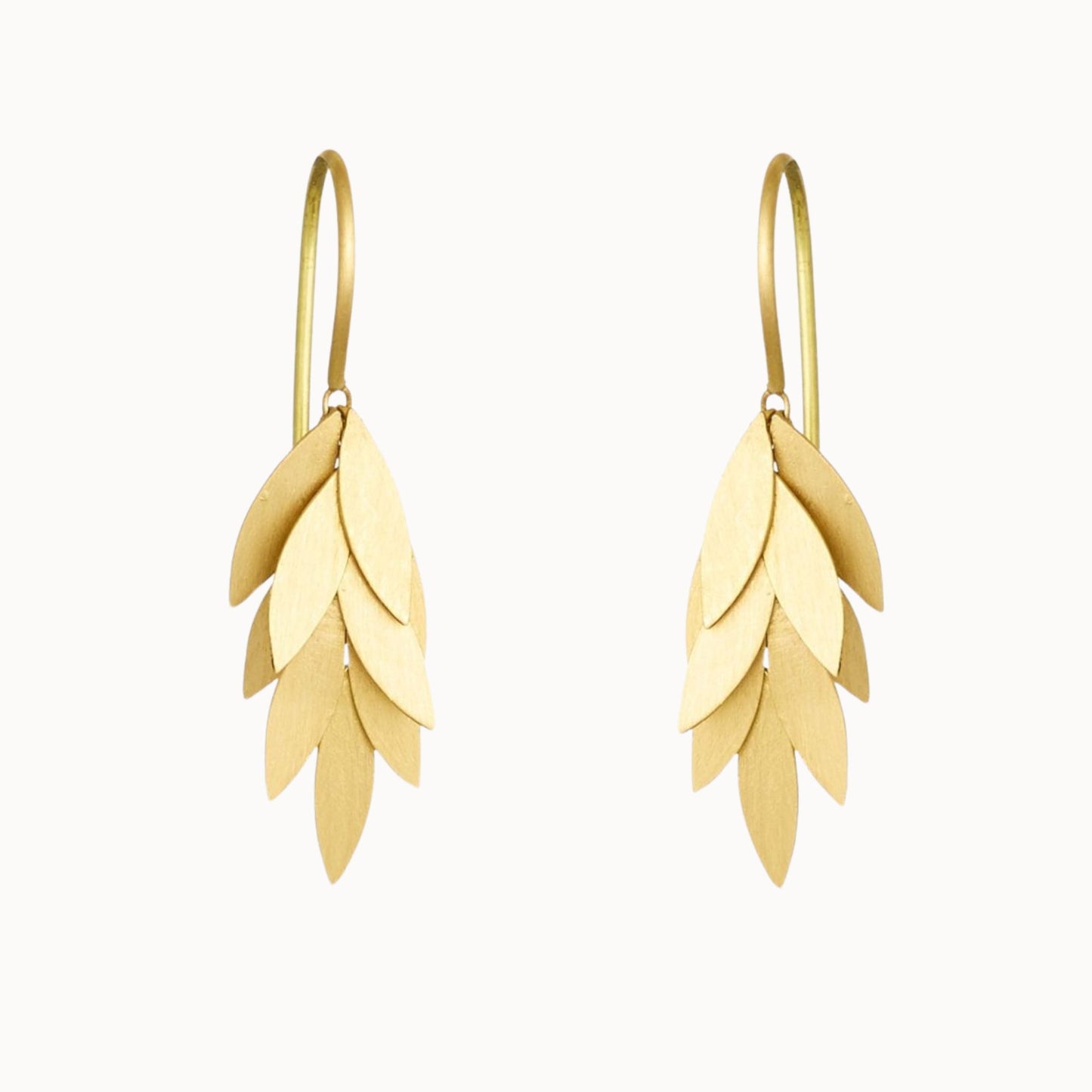 Sia Taylor 18K Small Golden Leaf Earrings-Sia Taylor-Thistle Hill