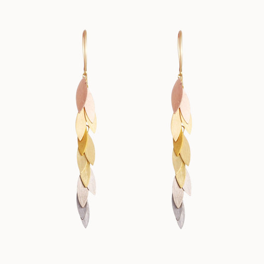 Sia Taylor 18K Rainbow Leaf Earrings