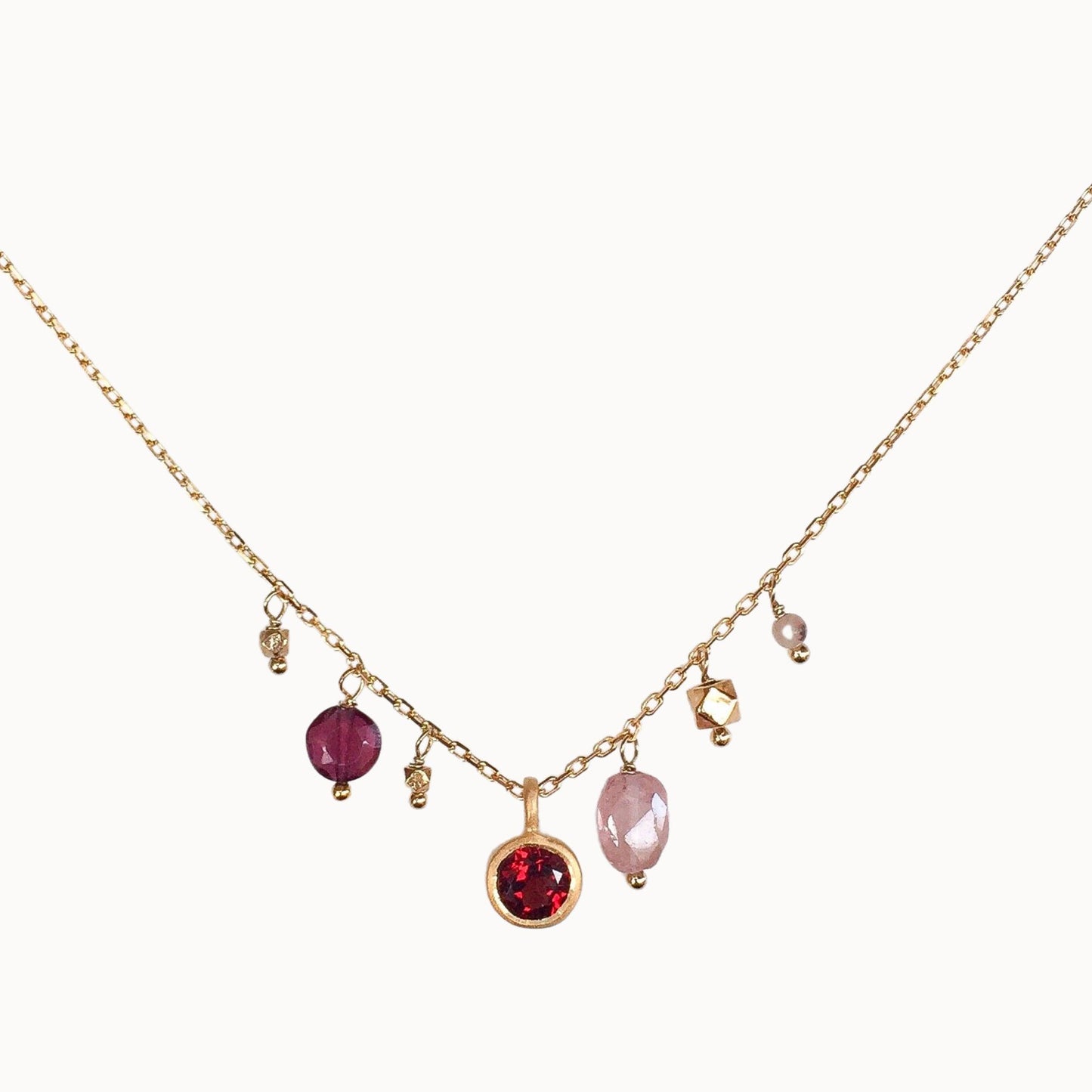 5 Octobre Loop Tourmaline Rose Necklace-5 Octobre-Thistle Hill