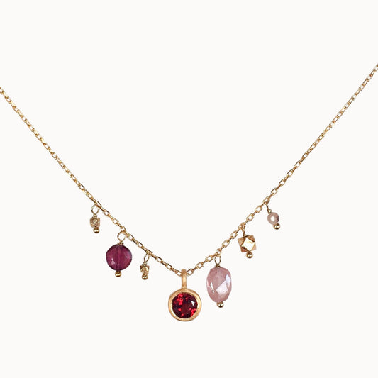 5 Octobre Loop Tourmaline Rose Necklace-5 Octobre-Thistle Hill