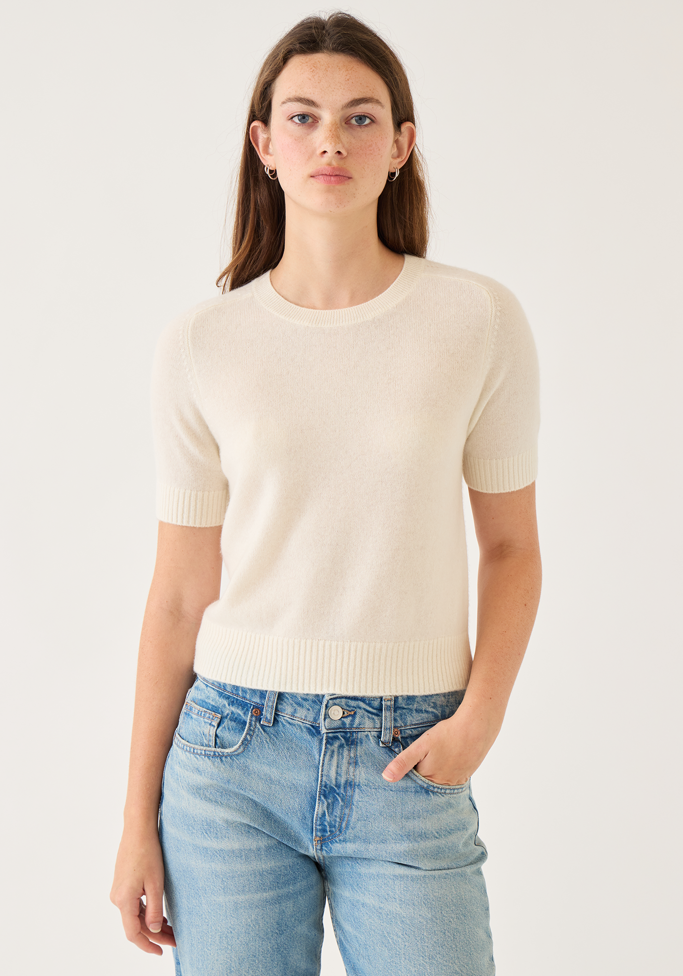 Demylee Kyla Cashmere Top Ivory-Demylee-Thistle Hill