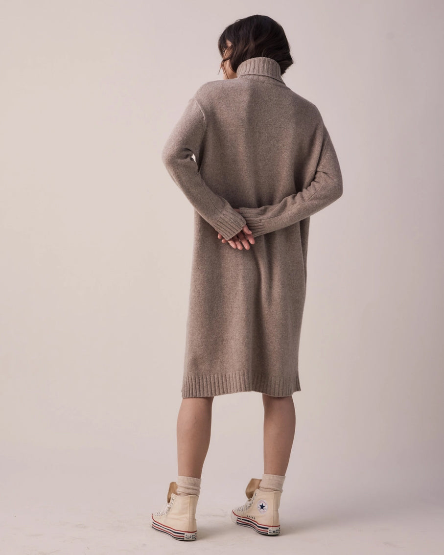 Amente Wool Turtleneck Midi Dress