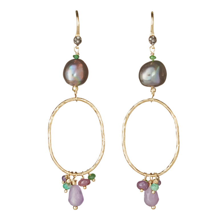 5 Octobre Amma Violet Earrings-5 Octobre-Thistle Hill