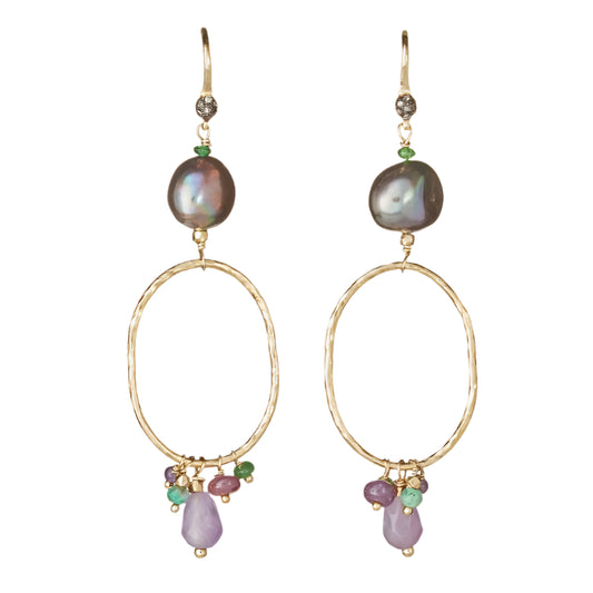5 Octobre Amma Violet Earrings-5 Octobre-Thistle Hill