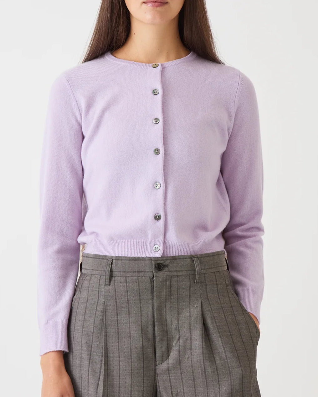 Demylee Ava Cashmere Cardigan Pale Lilac-Demylee-Thistle Hill