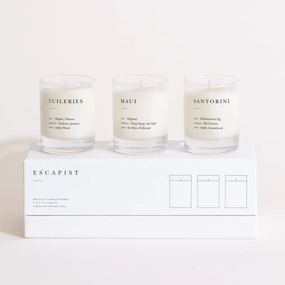 Brooklyn Candle Studio Escapist Votive Set Fresh + Floral-Brooklyn Candle Studio-Thistle Hill