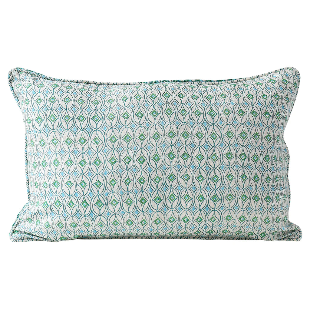 Walter G Condesa Emerald linen cushion-Walter G-Thistle Hill