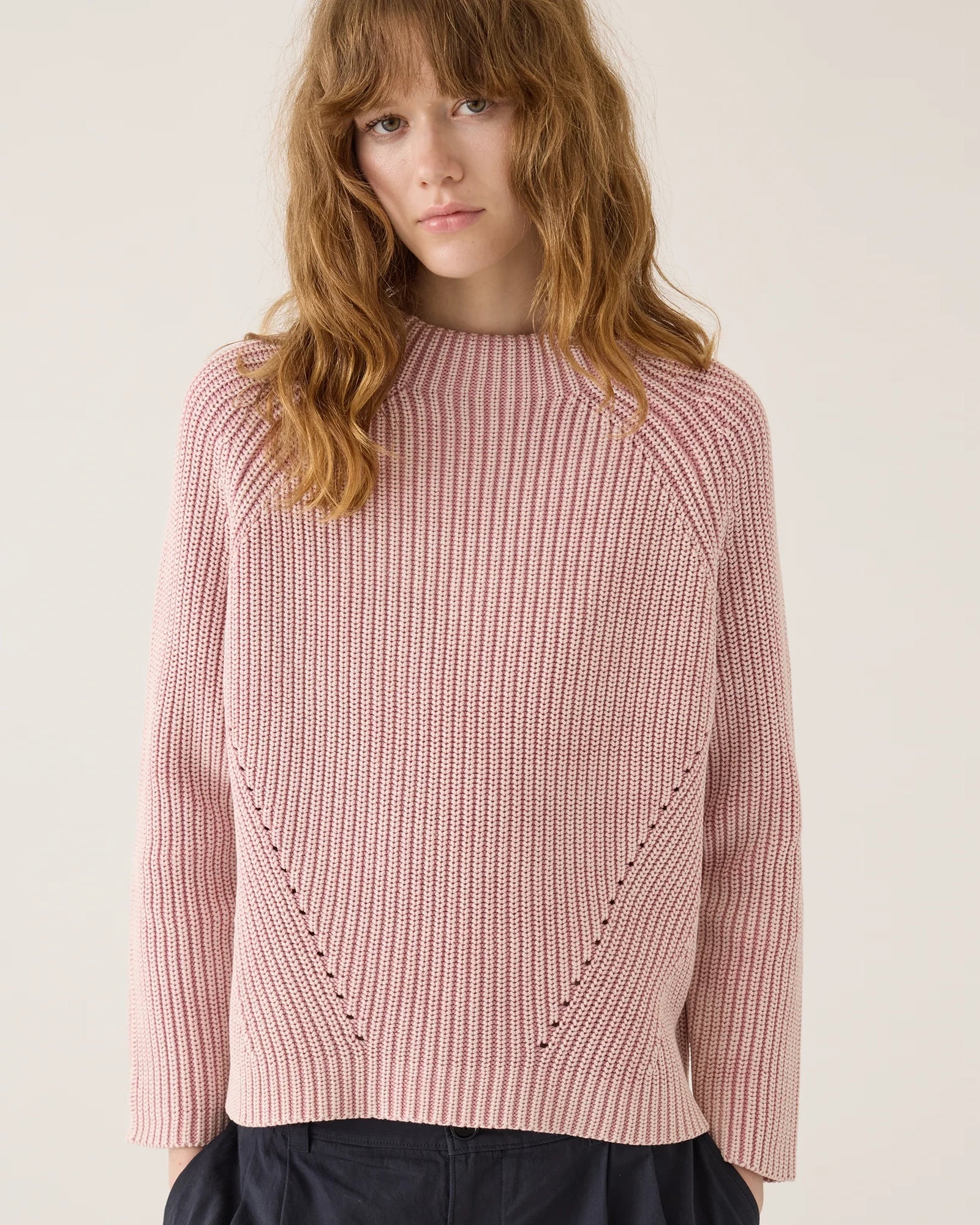 Demylee Daphne Washed Cotton Sweater Peony Pink-Demylee-Thistle Hill