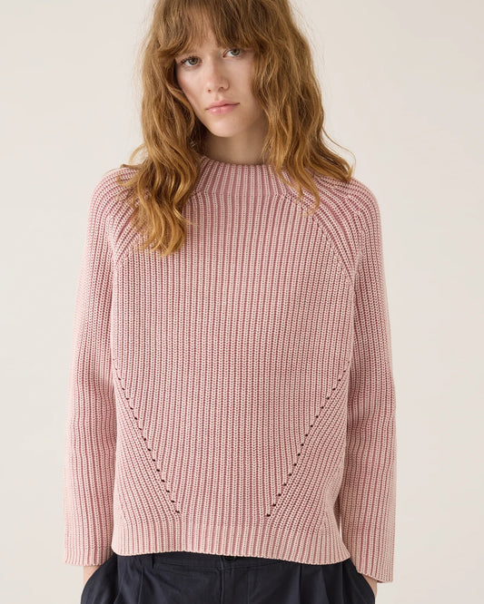 Demylee Daphne Washed Cotton Sweater Peony Pink-Demylee-Thistle Hill