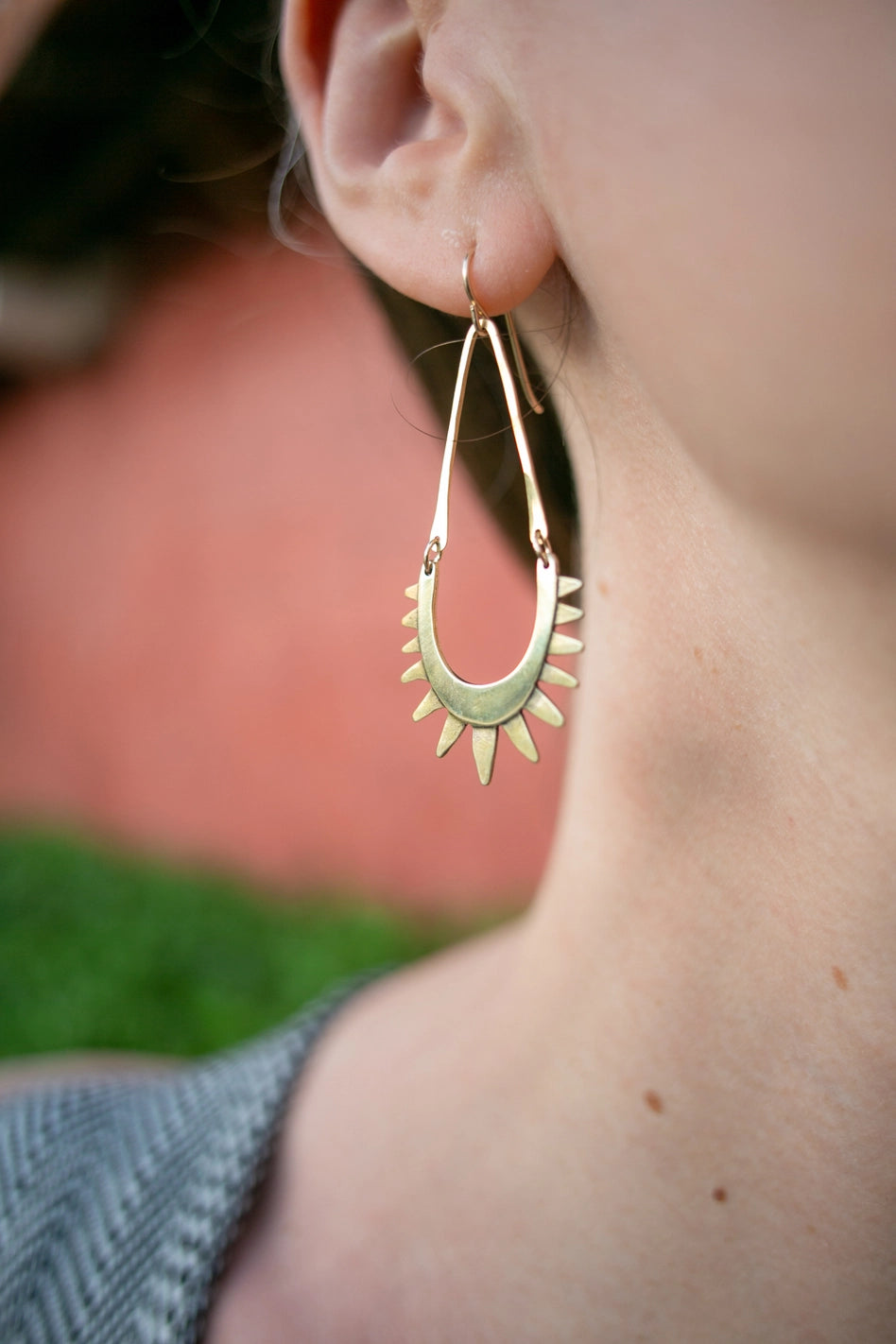 Carolyn Keys Luz Brass Earrings-Carolyn Keys-Thistle Hill