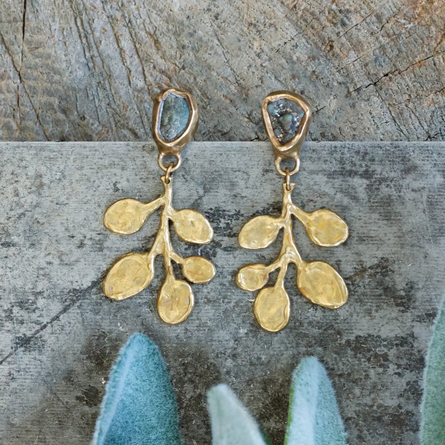 Emilie Shapiro Eucalyptus Earrings-Emilie Shapiro-Thistle Hill