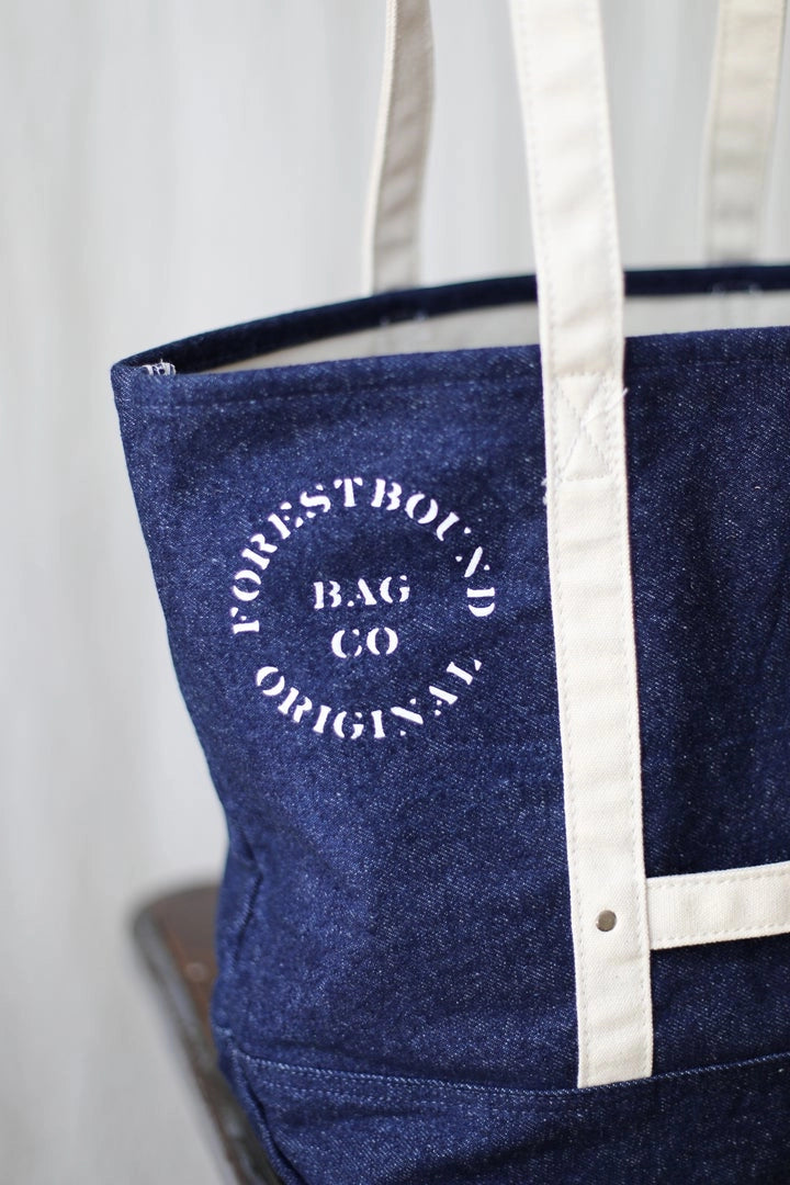 Forestbound Reclaimed Denim Market Tote-Forestbound-Thistle Hill