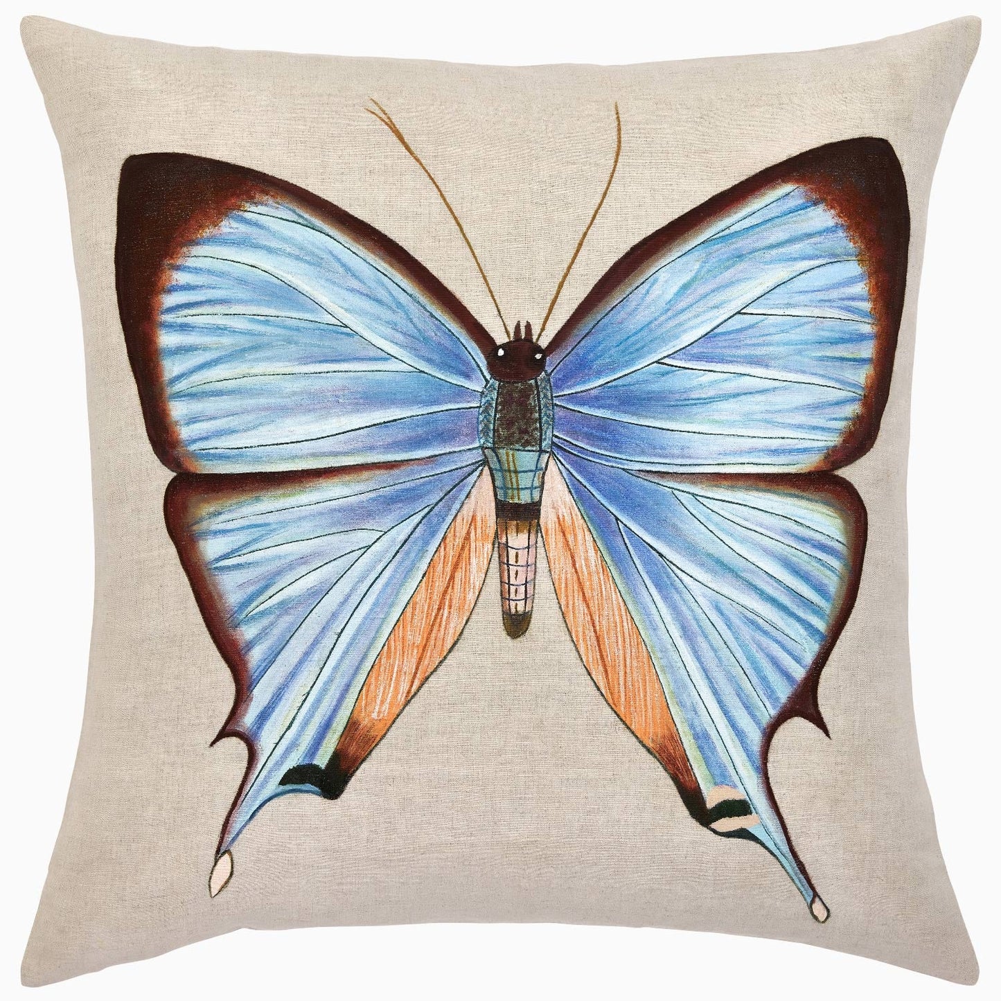 John Robshaw Lapis Butterfly Pillow-John Robshaw-Thistle Hill