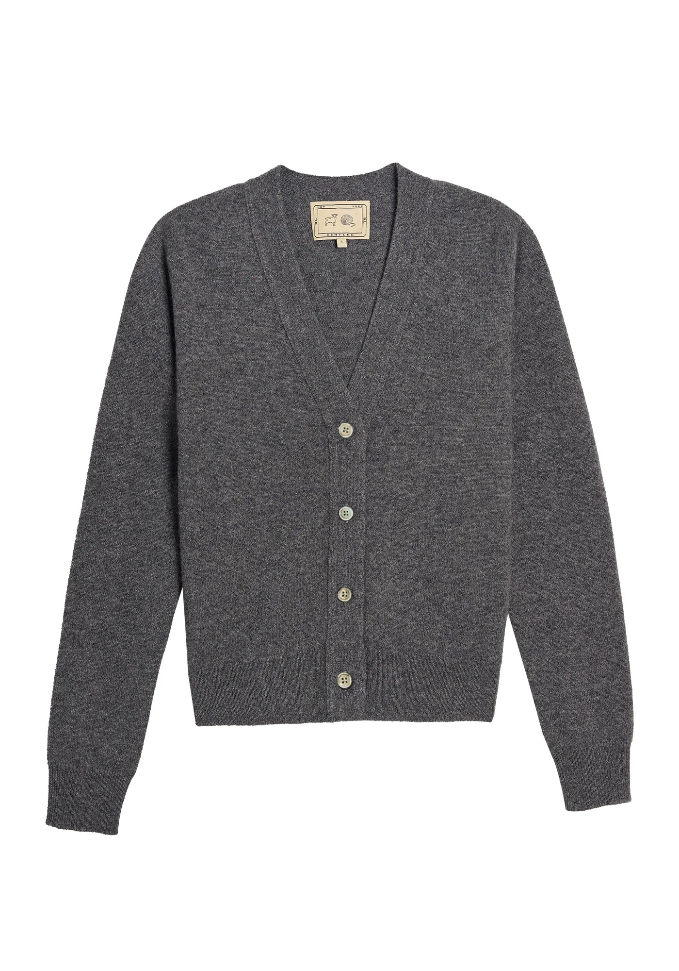 Demylee Keaton Cashmere Cardigan Dark Grey Heather-Demylee-Thistle Hill