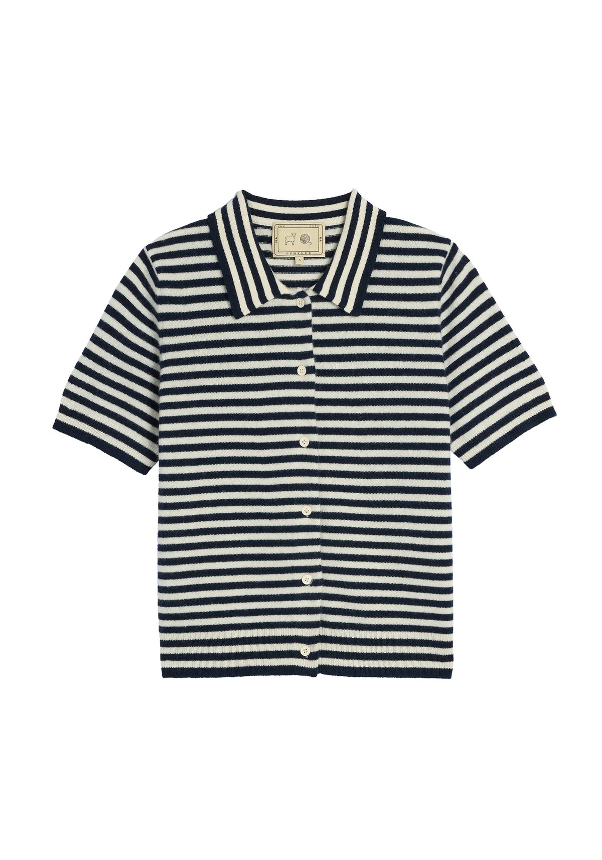 Demylee Leslie Stripe Cashmere Cardigan Ivory & Navy-Demylee-Thistle Hill