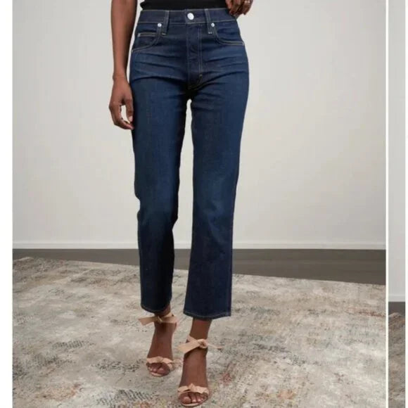 AMO Chloe Crop Dark Wash-AMO-Thistle Hill