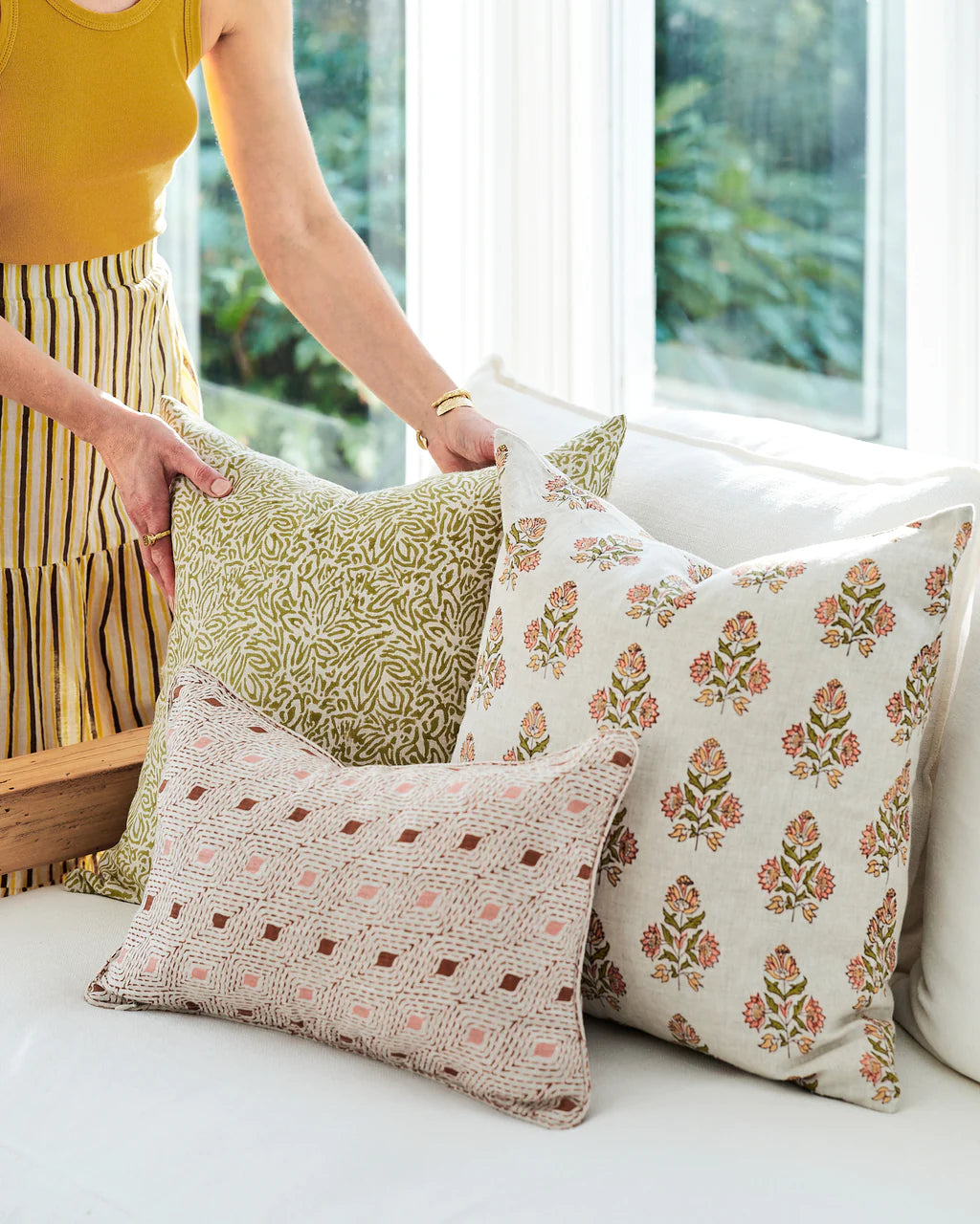 Walter G Ankara Cactus Linen Cushion-Walter G-Thistle Hill