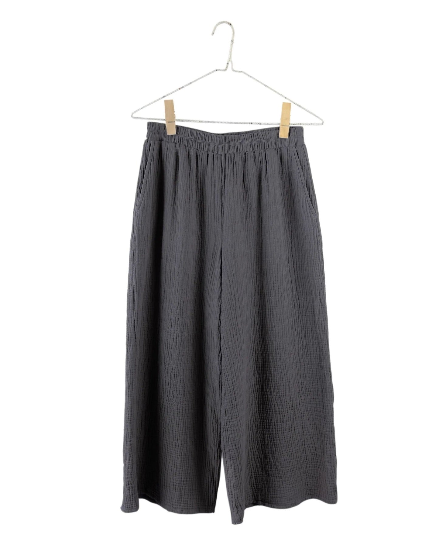 It is Well L.A. Easy Wide Gauze Pant Charcoal-It is Well-Thistle Hill