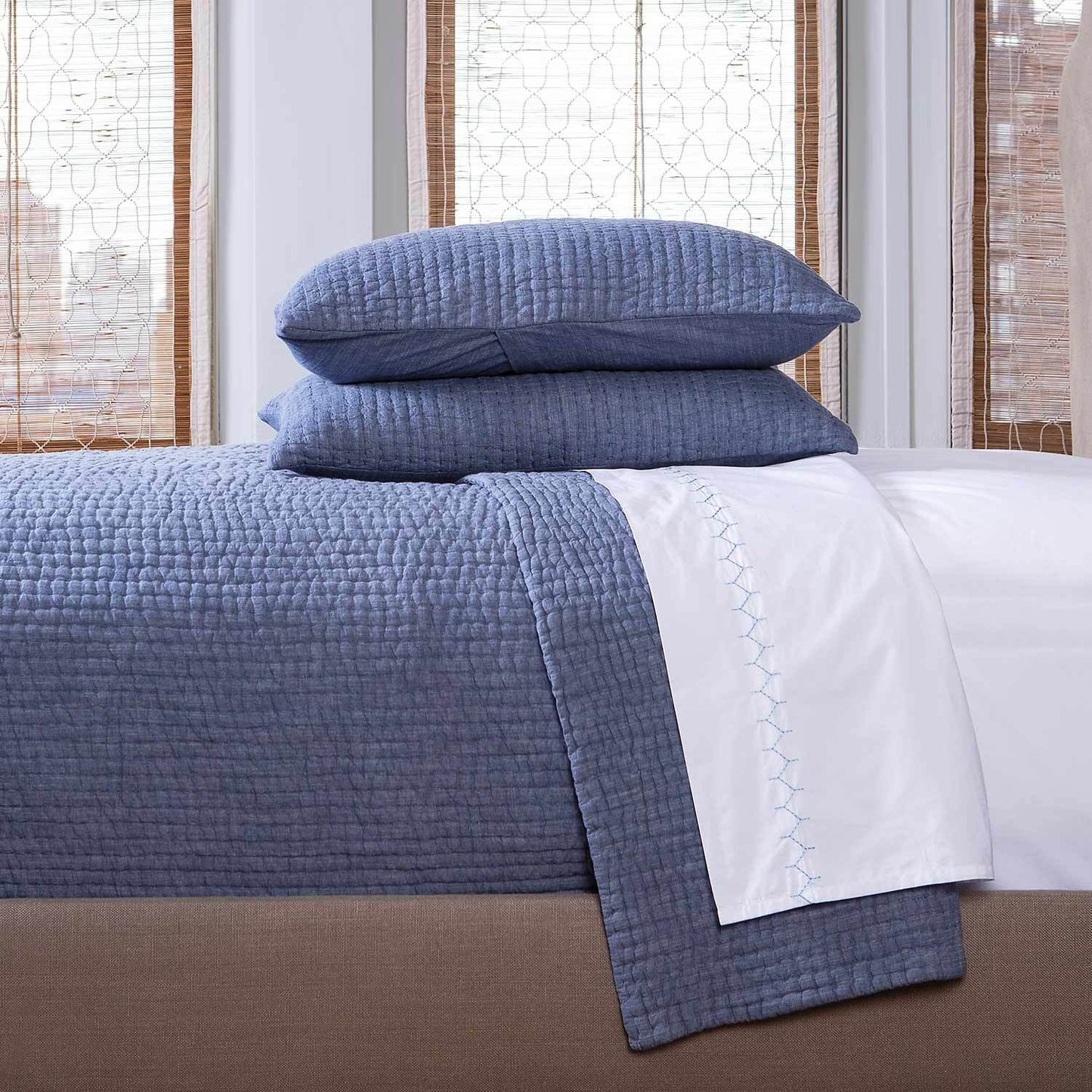 John Robshaw Vivada Coverlet Indigo-John Robshaw-Thistle Hill