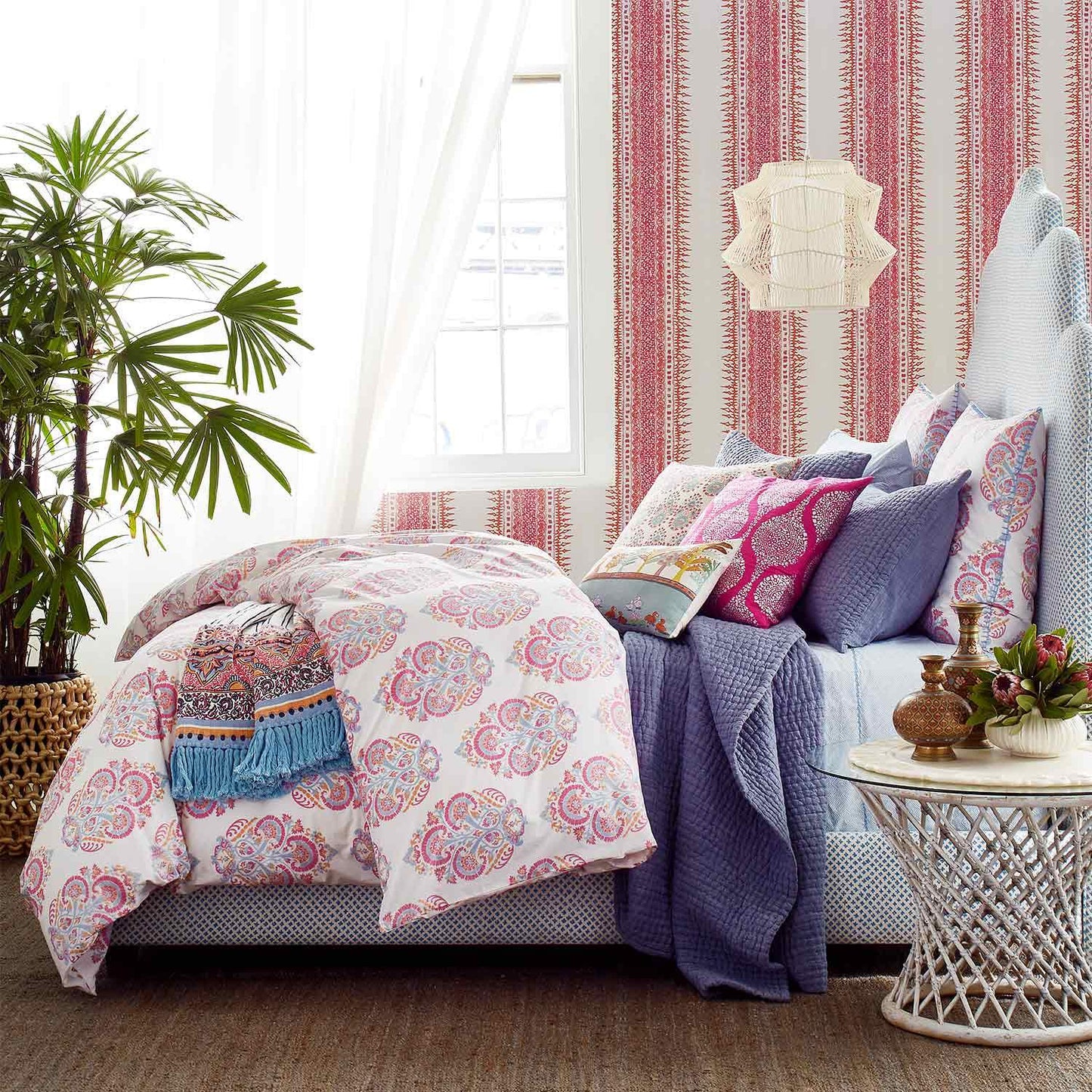John Robshaw Vivada Coverlet Indigo-John Robshaw-Thistle Hill