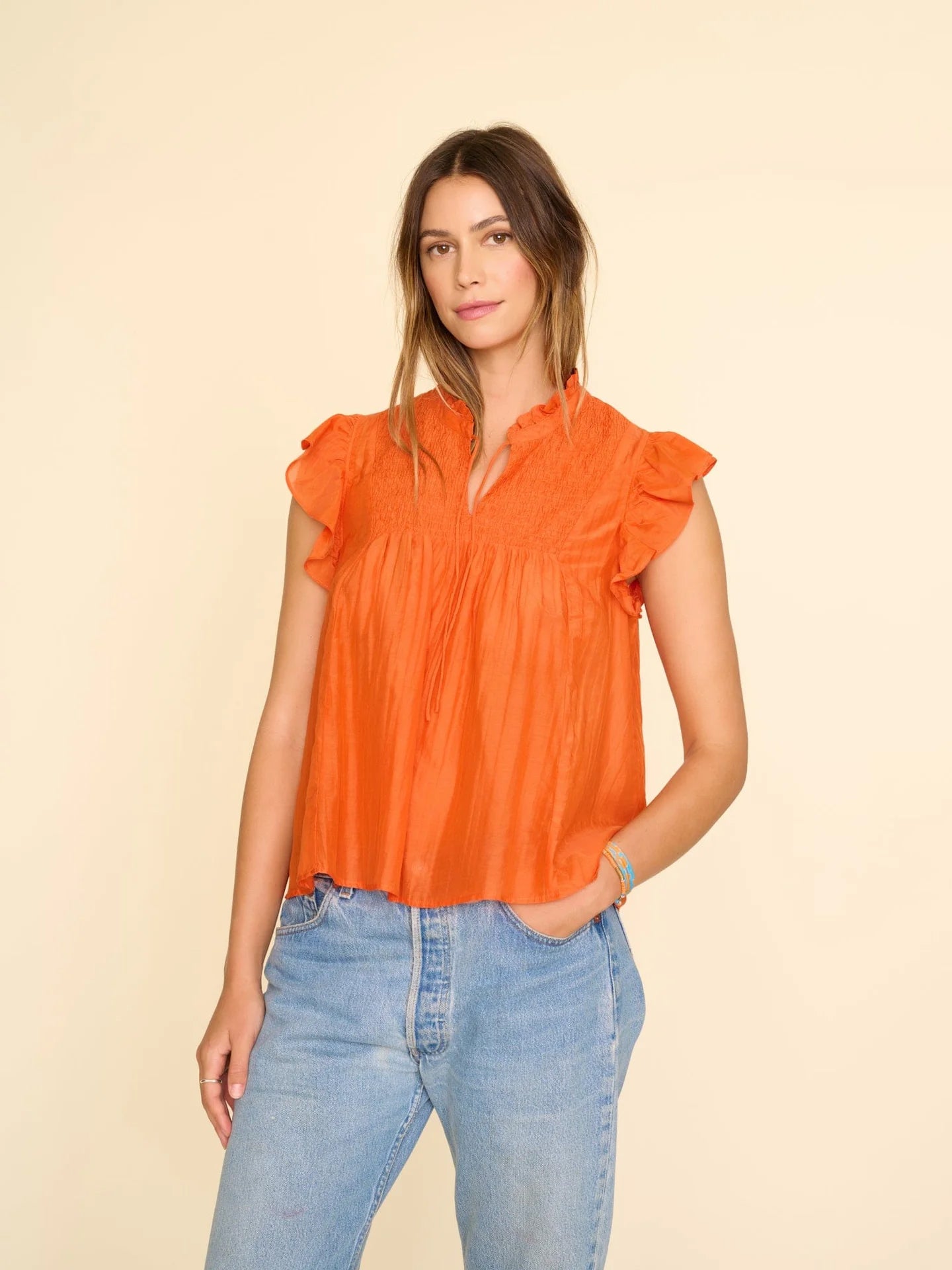 Xirena Whitley Top Papaya