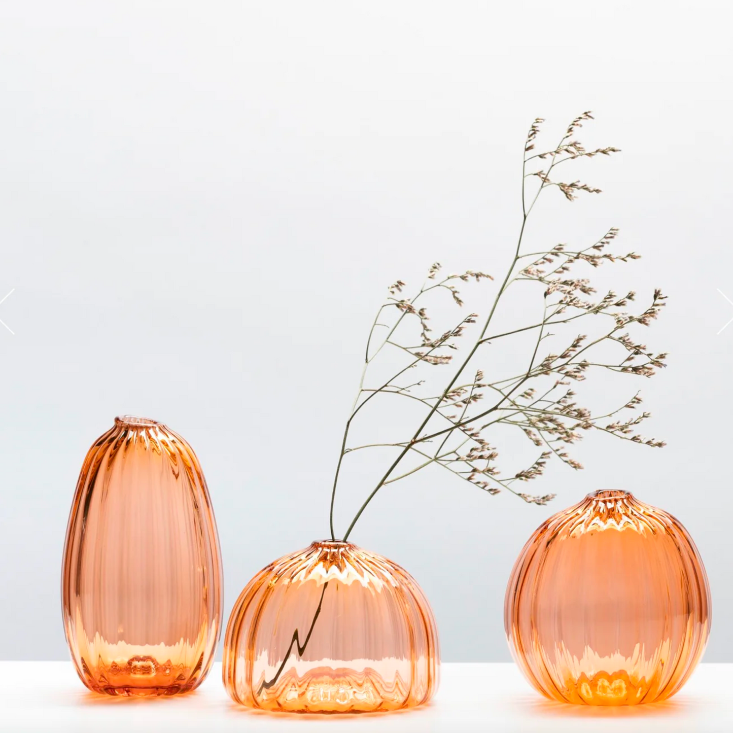 Little Tomato Glass Bud Vases Apricot