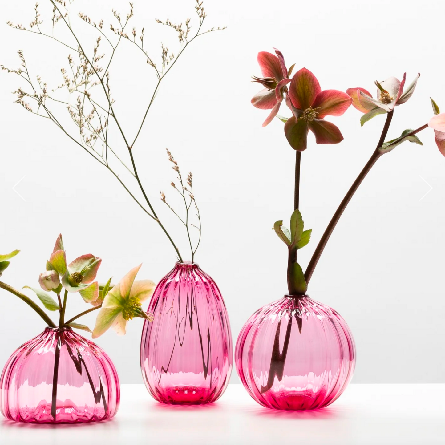 Little Tomato Glass Bud Vases Raspberry