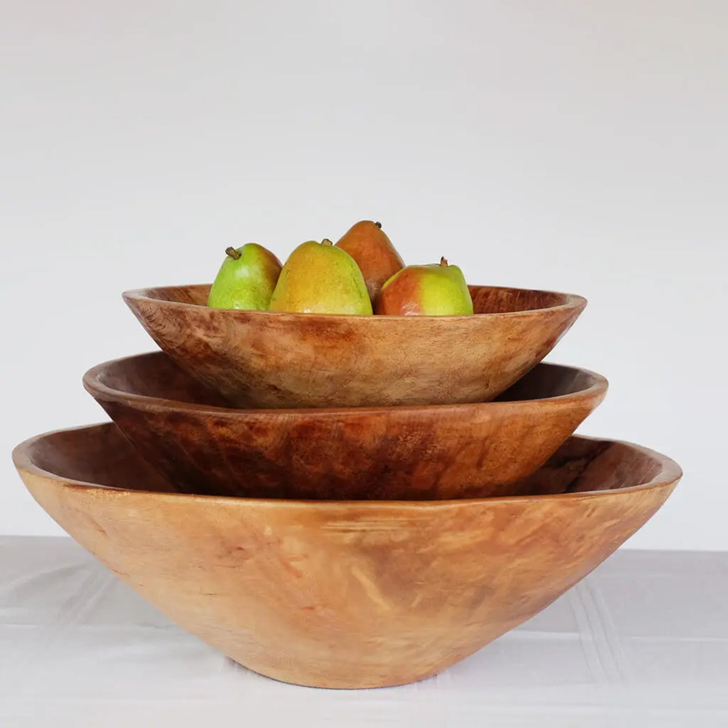 Hand Carved Wooden Small Salad Bowl